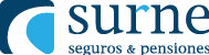 logotipo compañia de seguros y pensiones surne
